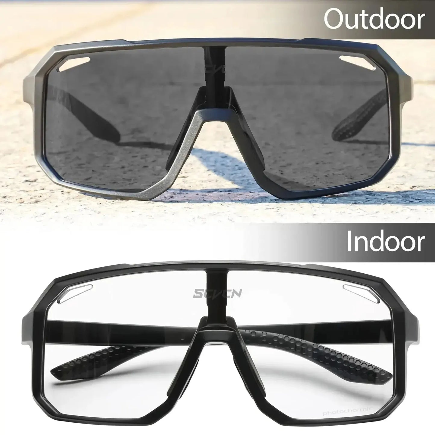 Photochromic Cycling Glasses – UV400 Sports Sunglasses for Men & Women | Bike, Hiking & Outdoor