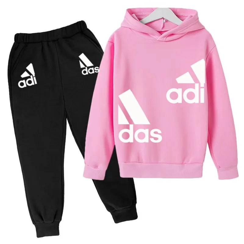 Kids' Printed Sweatshirt & Pants Set - 2-Piece Casual Sports Outfit, Ages 3-12