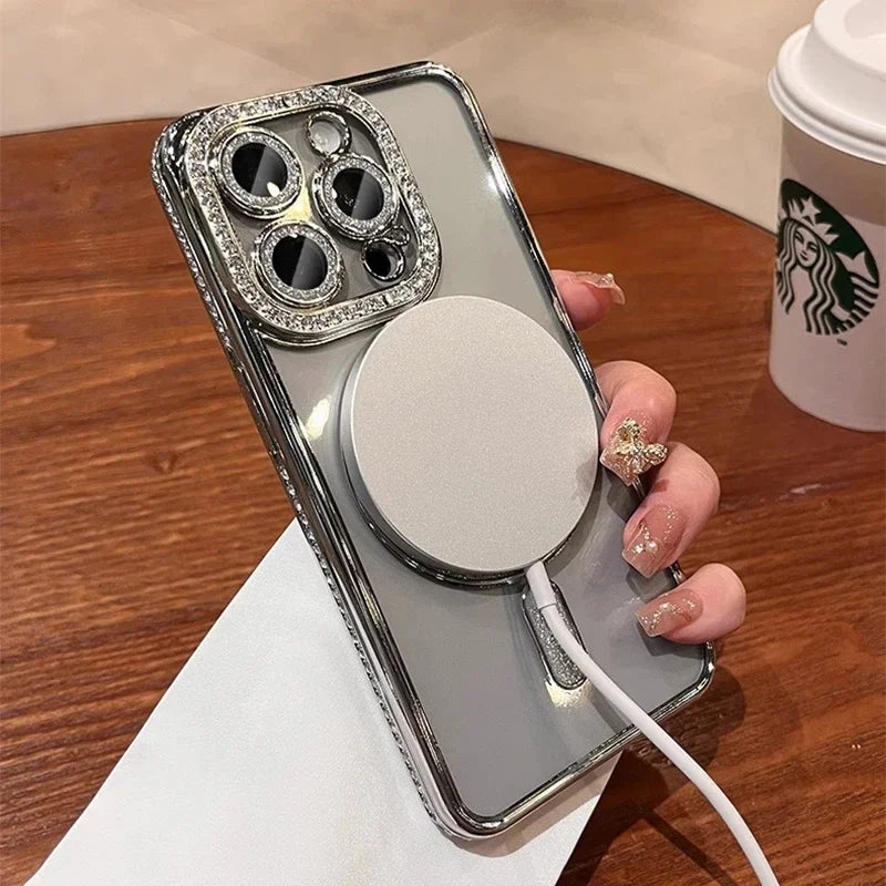 Glitter Clear Magnetic iPhone Case