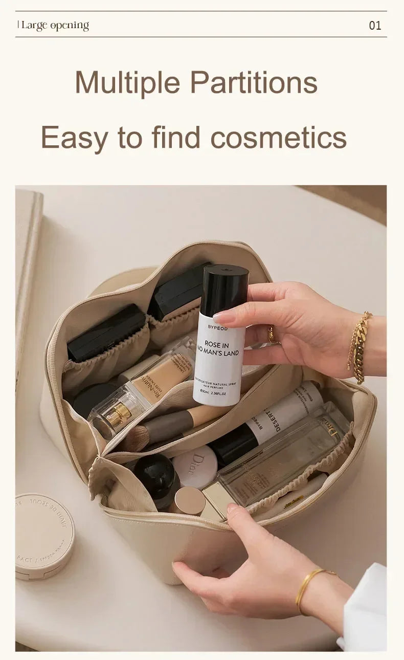Makeup Organizer Bag – Luxury Toiletry Kit & Cosmetic Travel Case for Women