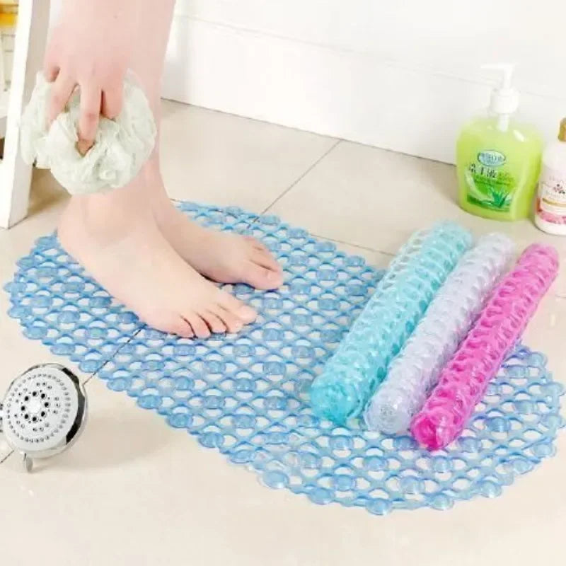 Non-Slip PVC Bath Mat with Suction Cups, 37.5 x 67 cm