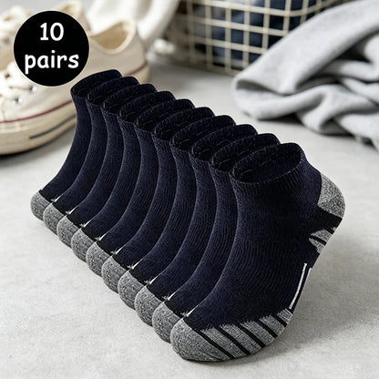 Men's Low-Cut Ankle Socks – 10 or 20 Pairs, Breathable