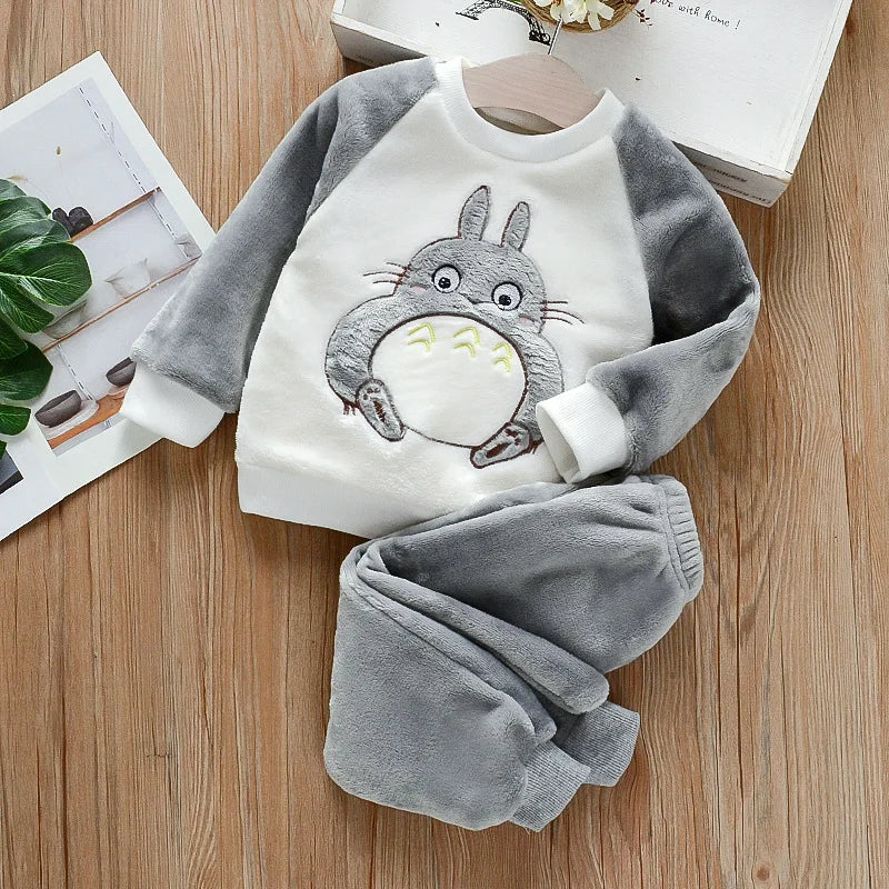 Kids' Flannel Fleece Pajama Set – Warm Toddler Sleepwear, 9 Months–6T