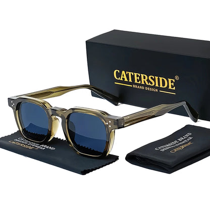 نظارات شمسية عصرية من Caterside - إطار مربع، حماية UV400 للرجال والنساء | للسفر، الحفلات والمهرجانات