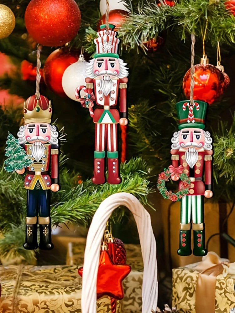 12-Piece Wooden Nutcracker Figurine Set – Christmas Decor
