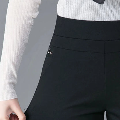 SUYISODA Damen High-Waist Stretch-Bleistift-Hose
