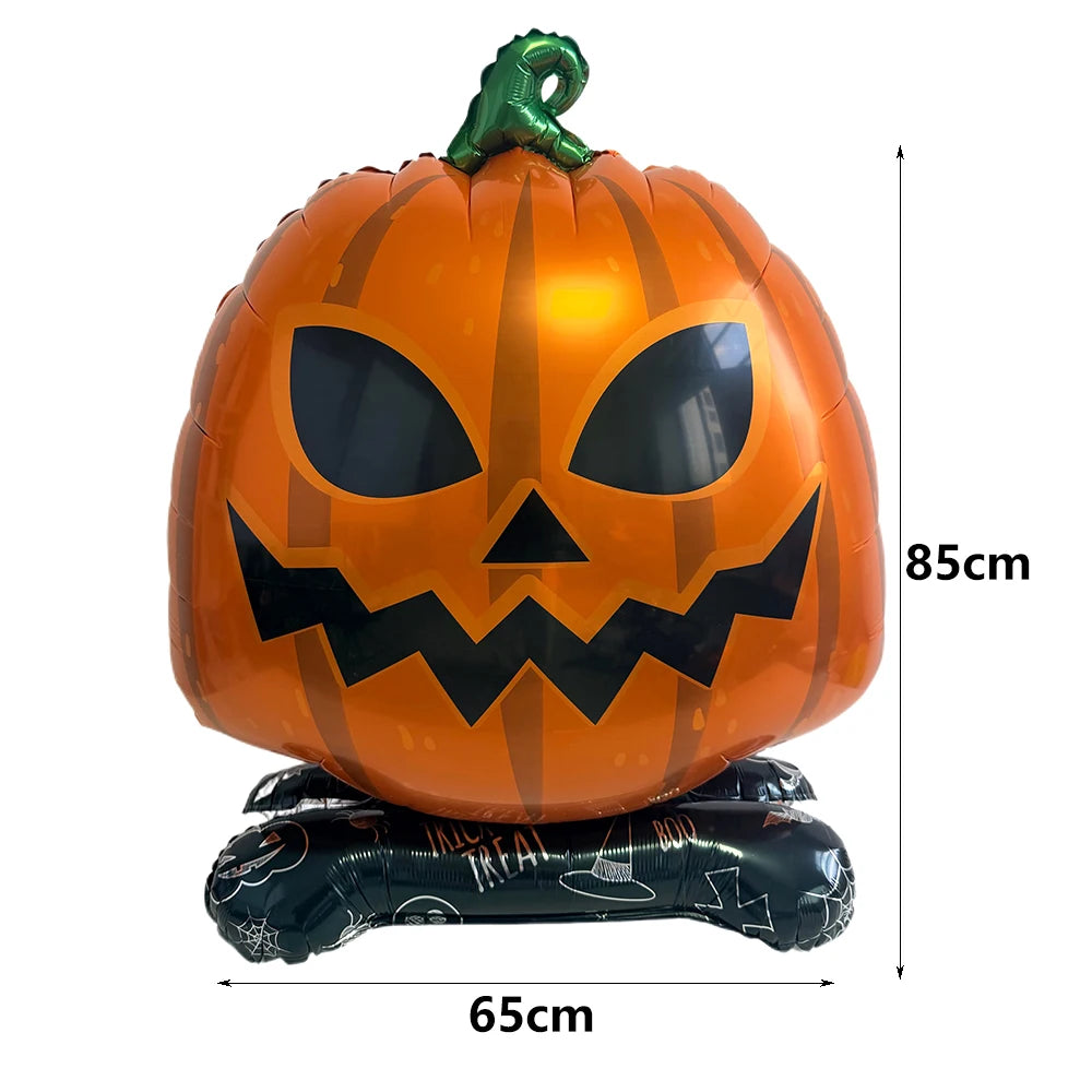 Halloween Standing Foil Balloons – Haunted House, Skull, Witch & Coffin Mylar Decorations
