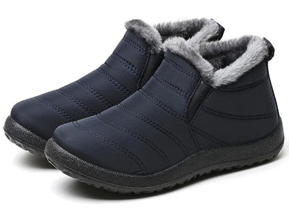 Botas de invierno sin cordones para hombre con forro de felpa HAJINK