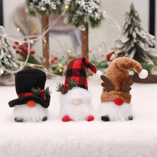 Light-Up Christmas Gnome Plush Ornament – LED Santa Gnome Decor