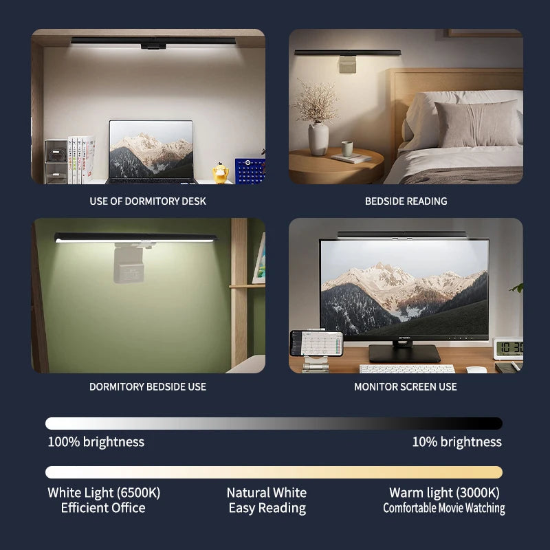 Monitor Light Bar – USB LED Screen Lamp with Stepless Dimming