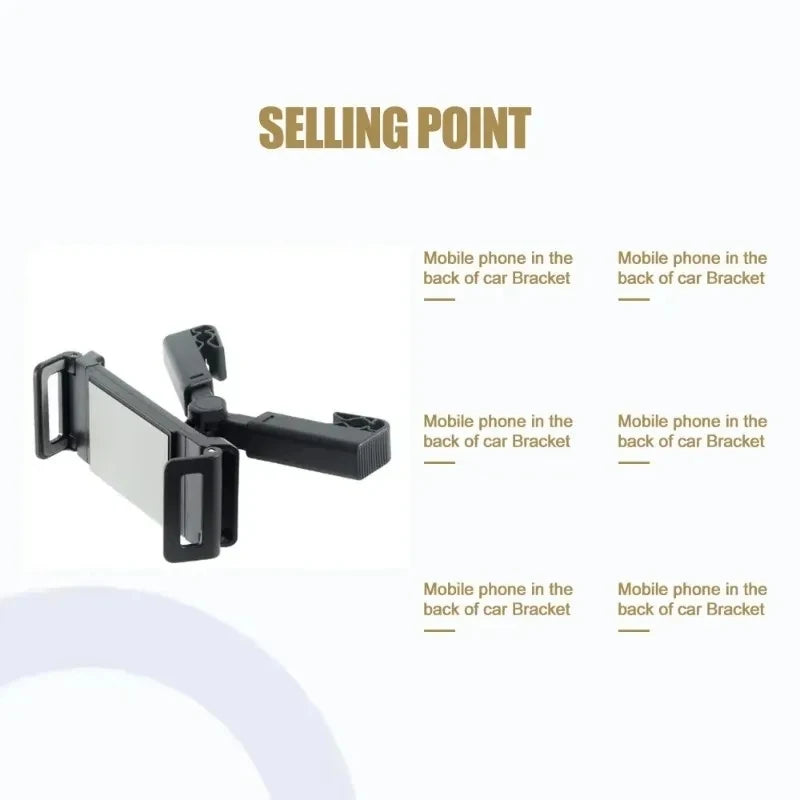 360° Rotating Car Headrest Tablet Mount