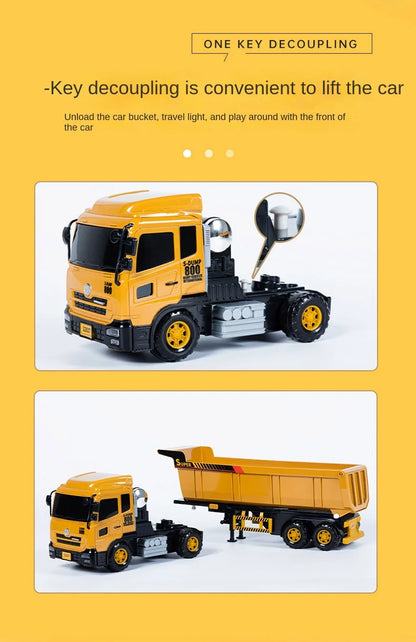 Large Dump Truck Toy with Unloading Bed – Realistic Construction Model
