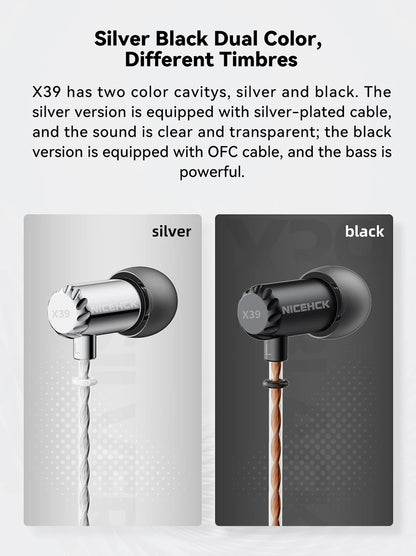 NICEHCK X39 In-Ear-Monitore | HiFi-Aluminium-IEM-Ohrhörer
