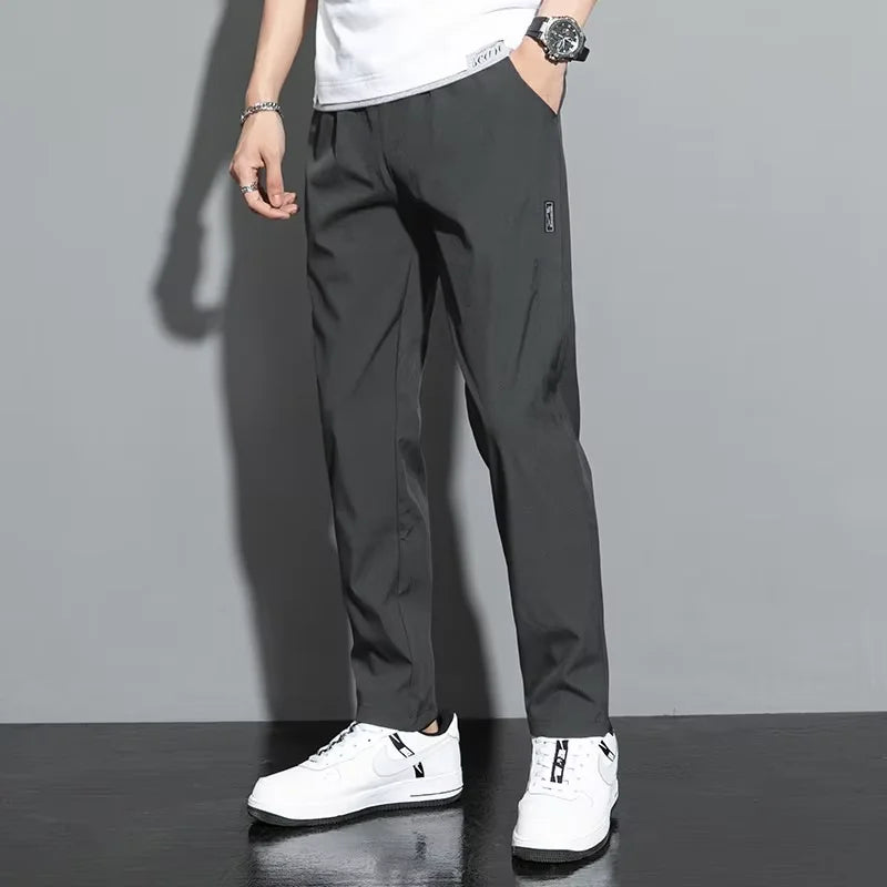 Men's Lightweight Ice Silk Business Casual Pants