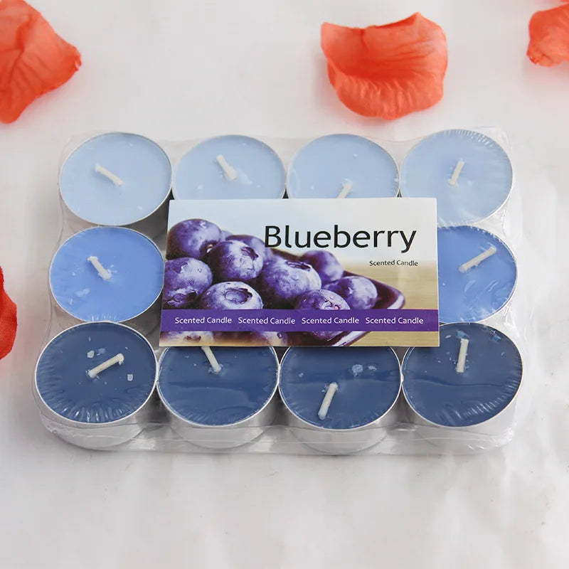 12pcs Scented Candles Gradient Color Soy  Smokeless Room Ornaments Aromatic Aroma  for Festivals Bedroom Party Living Room