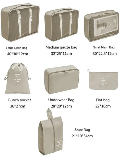 Set di Cubi Portaoggetti – Borse Organizer da Viaggio da 7 a 10 Pezzi per Valigia e Bagaglio