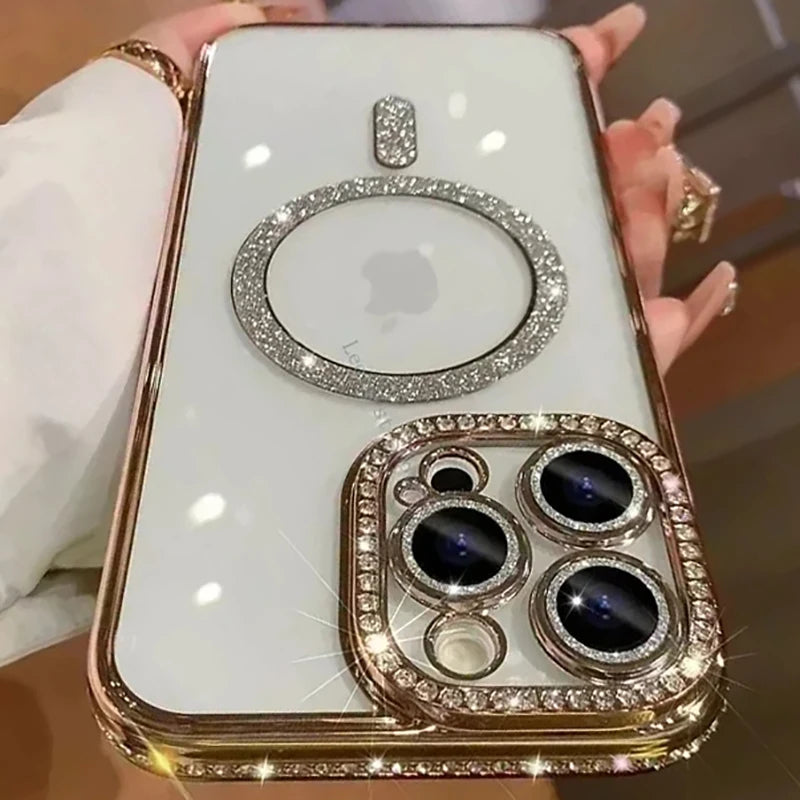 Glitter Clear Magnetic iPhone Case