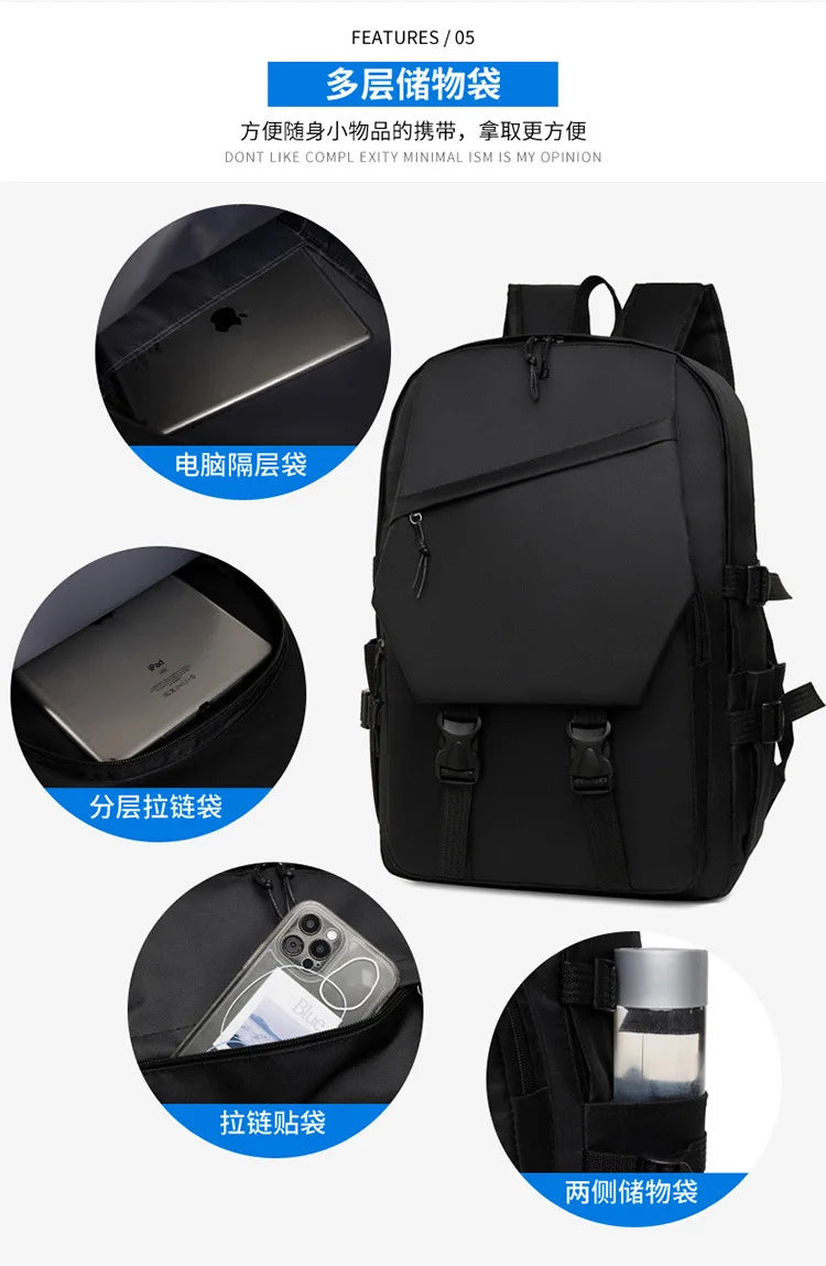 Multi-Functional Student Laptop Backpack - Large Capacity Commuter School Bag