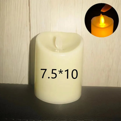 Flammenlose LED-Stumpenkerzen mit Batterien | 8 Größen | Warmes Flackern | Hochzeits- & Partydeko