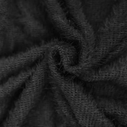 Knie-langes Damen-Strickkleid mit Rundhalsausschnitt
