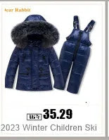 Autumn Winter Down Jacket for Girl Clothes Kids Overalls Snowsuit Baby Boy over Coat Toddler New Clothing Set Parka Real Fur