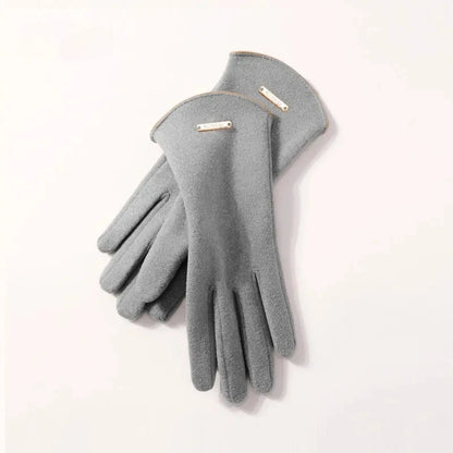 Guanti da donna antivento effetto scamosciato touch screen