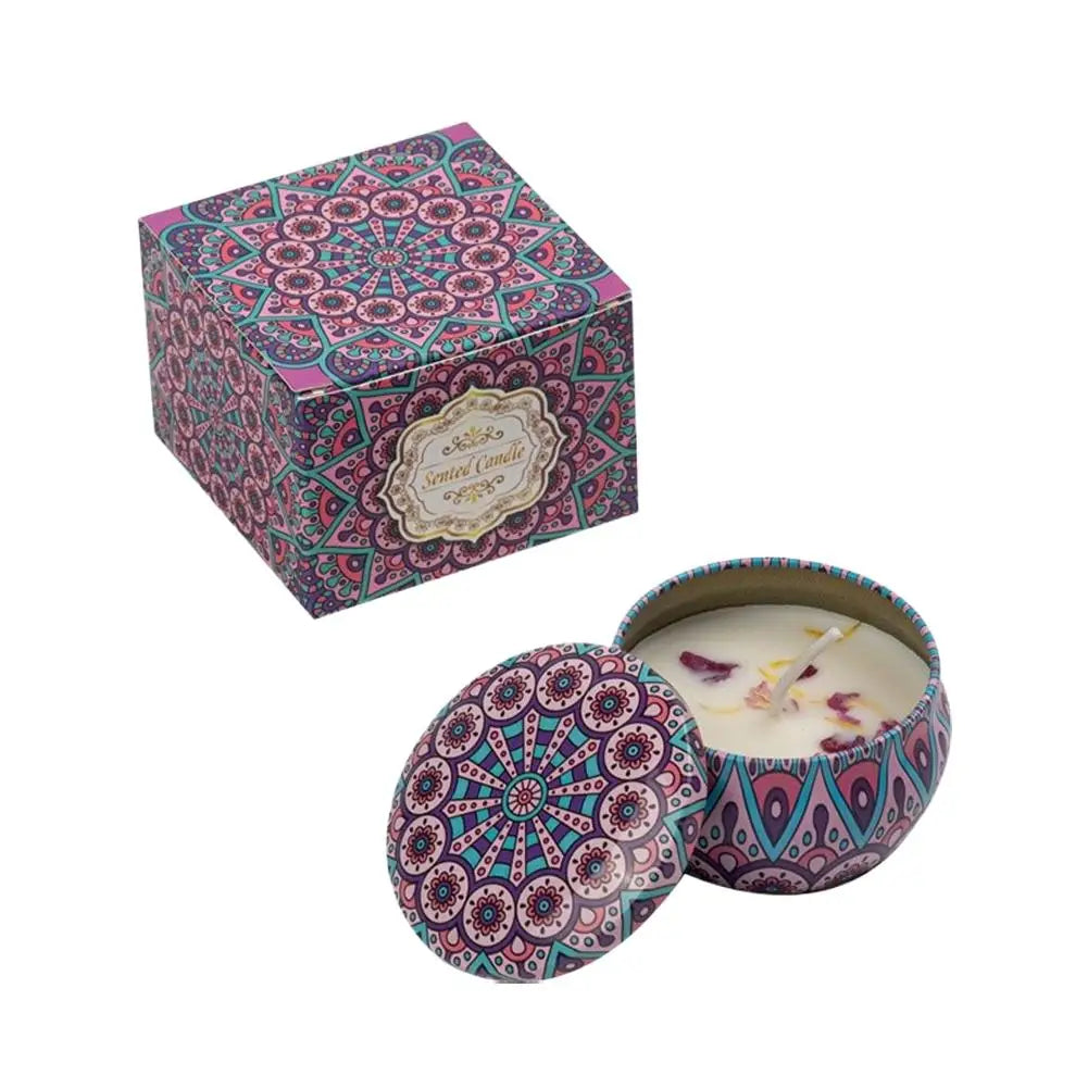 Scented Candles for Home Soy Wax Aromatherapy with Lavender Rose Jasmine etc. Plant Essential Oils & Dried Flowers Gifts