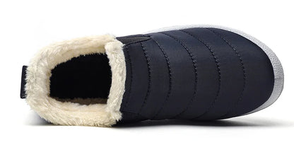 Botas de invierno sin cordones para hombre con forro de felpa HAJINK
