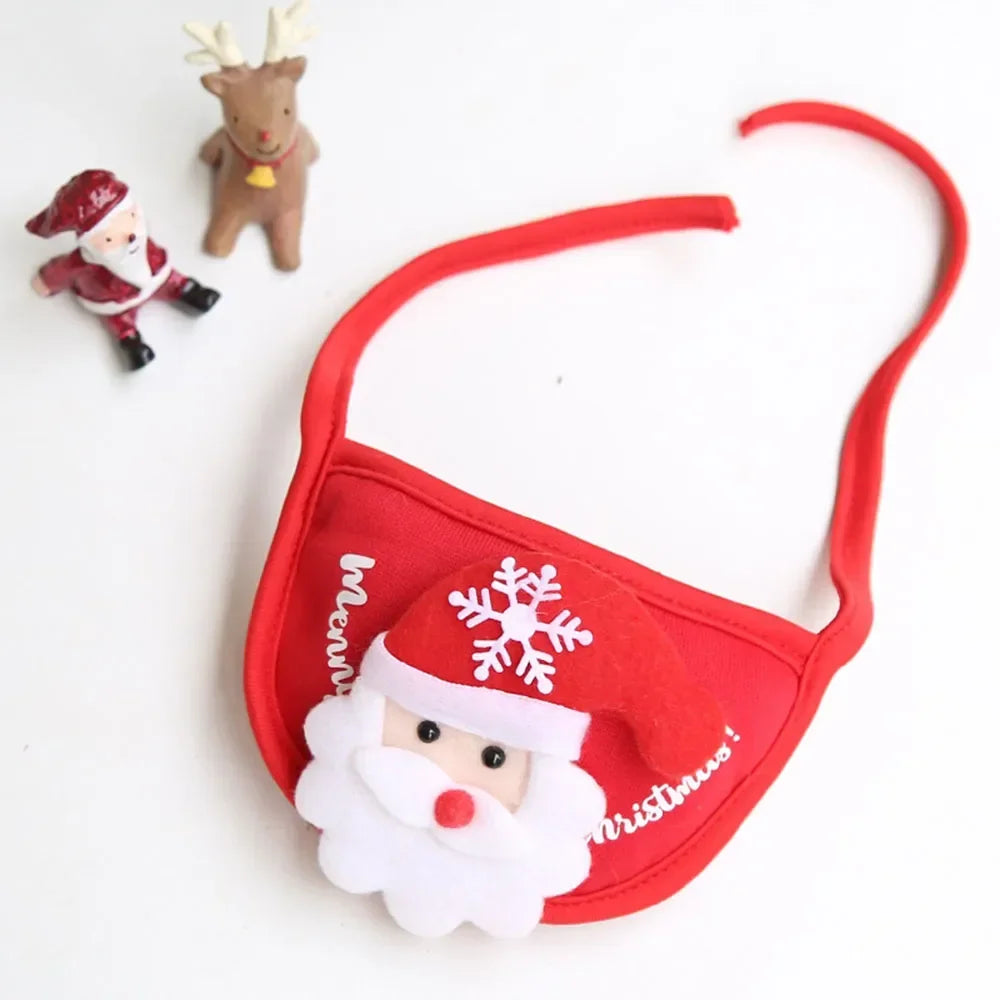 Christmas Pet Costume Set – Santa or Reindeer Hat with Scarf for Cats & Small Dogs