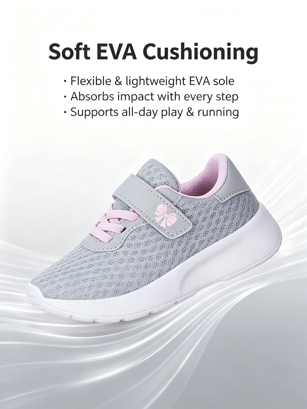 Girls' Hook-and-Loop Sneakers