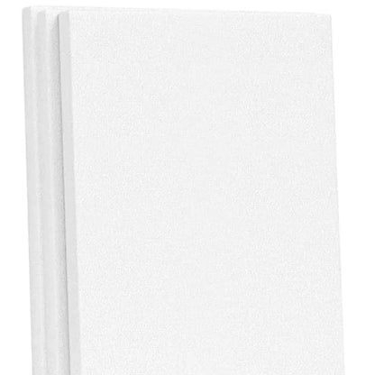 5er-Pack weiße, unbedruckte Künstler-Leinwandplatten – Baumwollleinwände mit Holzrahmen für Öl-, Acryl- und Aquarellmalerei