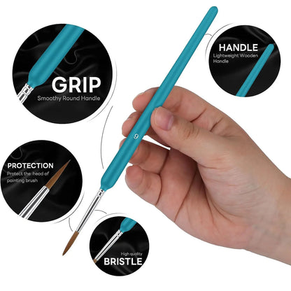 Miniature Detail Paint Brush Set – 10 or 11 Fine-Tip Brushes