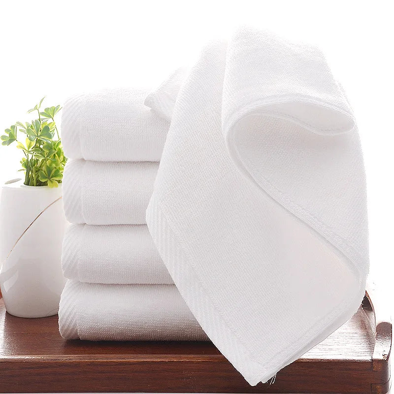 White Hotel Hand Towels – Thick Cotton, 35 × 75 cm, 5 or 10 Pack