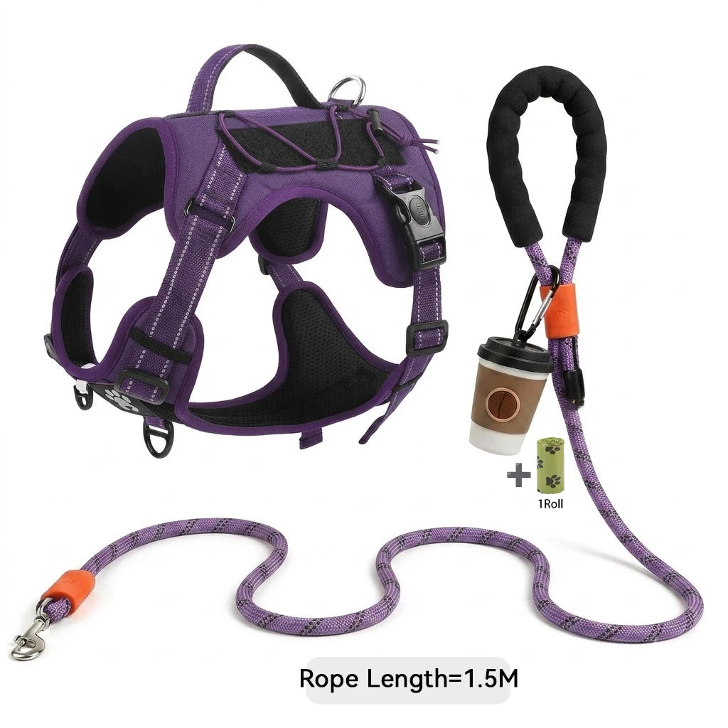 New Reflective Tactical Dog Harness No Pull Adjustable Vest Explosion Proof Durable Pet Chest Strap For Small Medium Large Dogs
