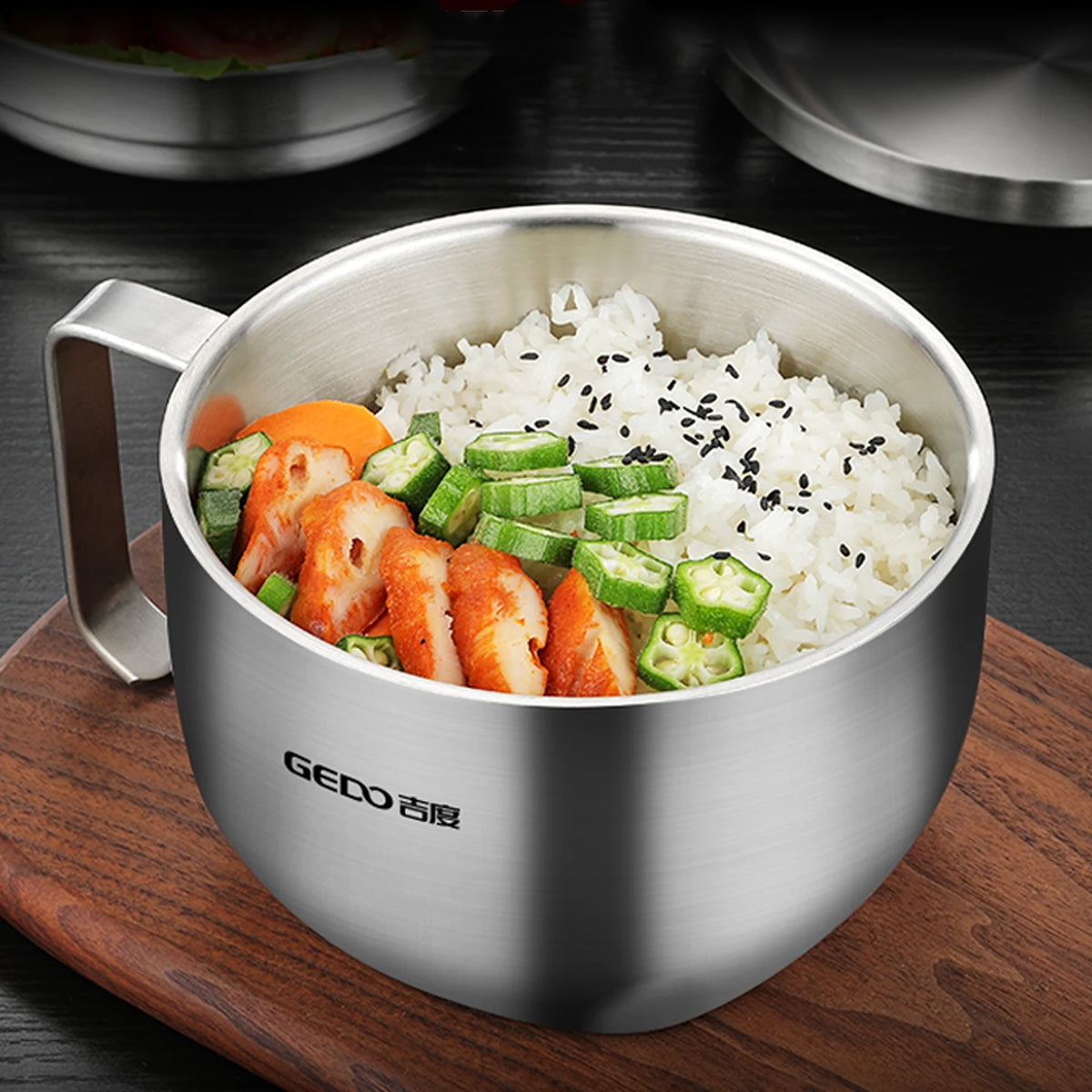 GEDO Insulated 304 Stainless-Steel Food Bowl, 1L