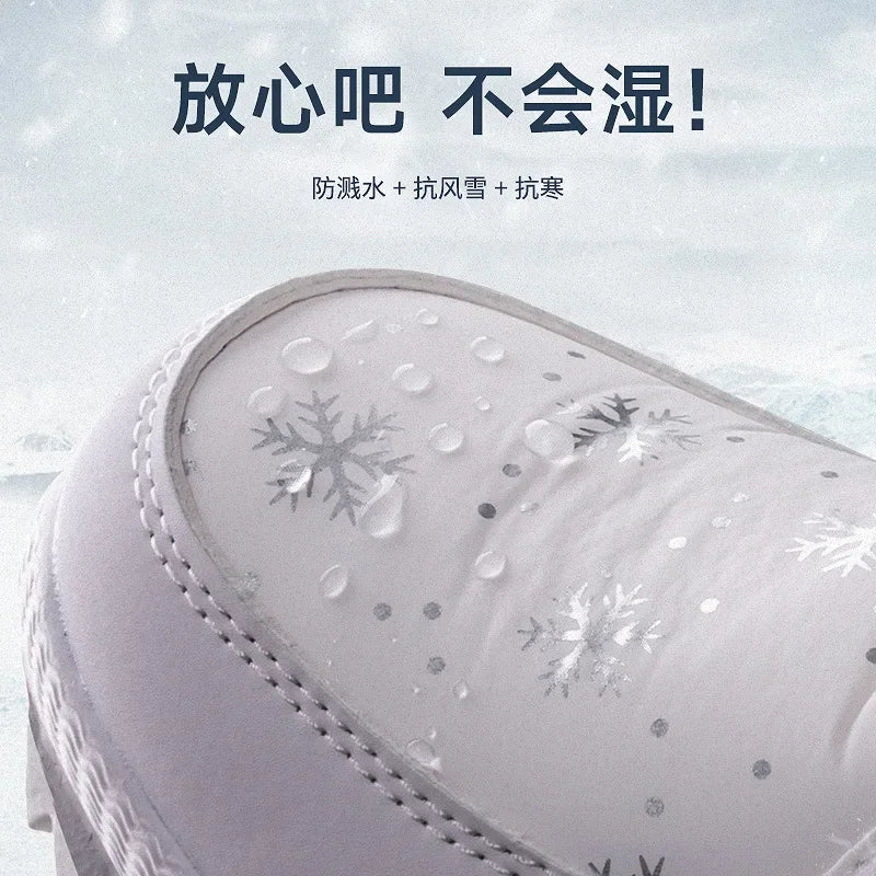 Women's Platform Snow Boots – Plush-Lined Mid-Calf Winter Boots with Side Zip