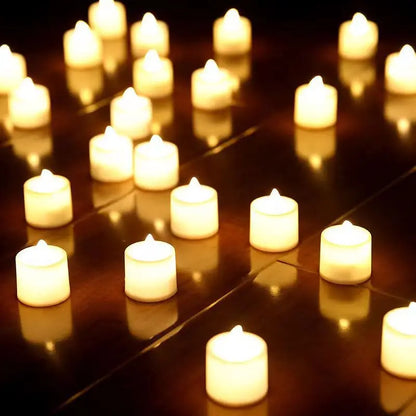 Flammenlose LED-Teelichter | Batterien inklusive | Warmes oder weißes Licht | 1er-, 6er- oder 12er-Pack | Deko für Hochzeit & Party