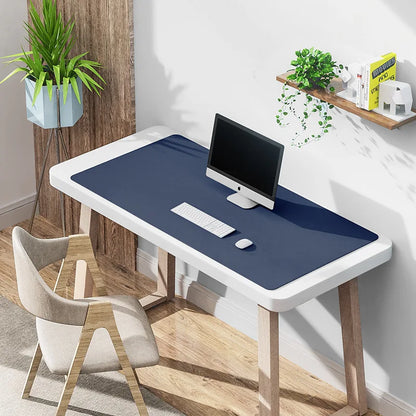 Grand sous-main de bureau en cuir PU – Tapis de bureau imperméable et antidérapant pour ordinateur et souris de gaming