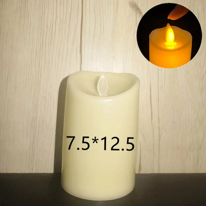 Flammenlose LED-Stumpenkerzen mit Batterien | 8 Größen | Warmes Flackern | Hochzeits- & Partydeko