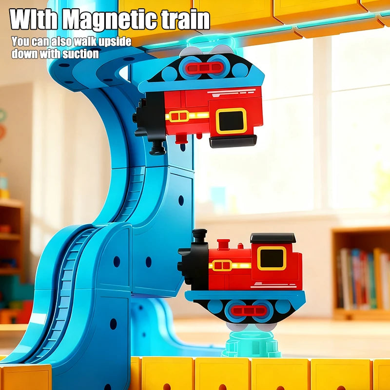 Magnetic Magic Track Train Set – DIY Electric Car Railway for Kids