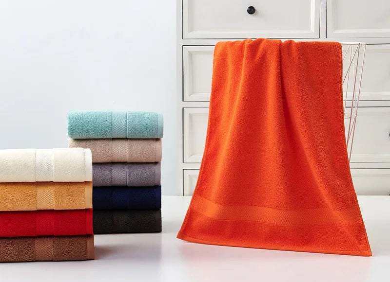 Cotton Terry Towels – 50 × 100 cm, Single or 2-Pack, 10 Colours