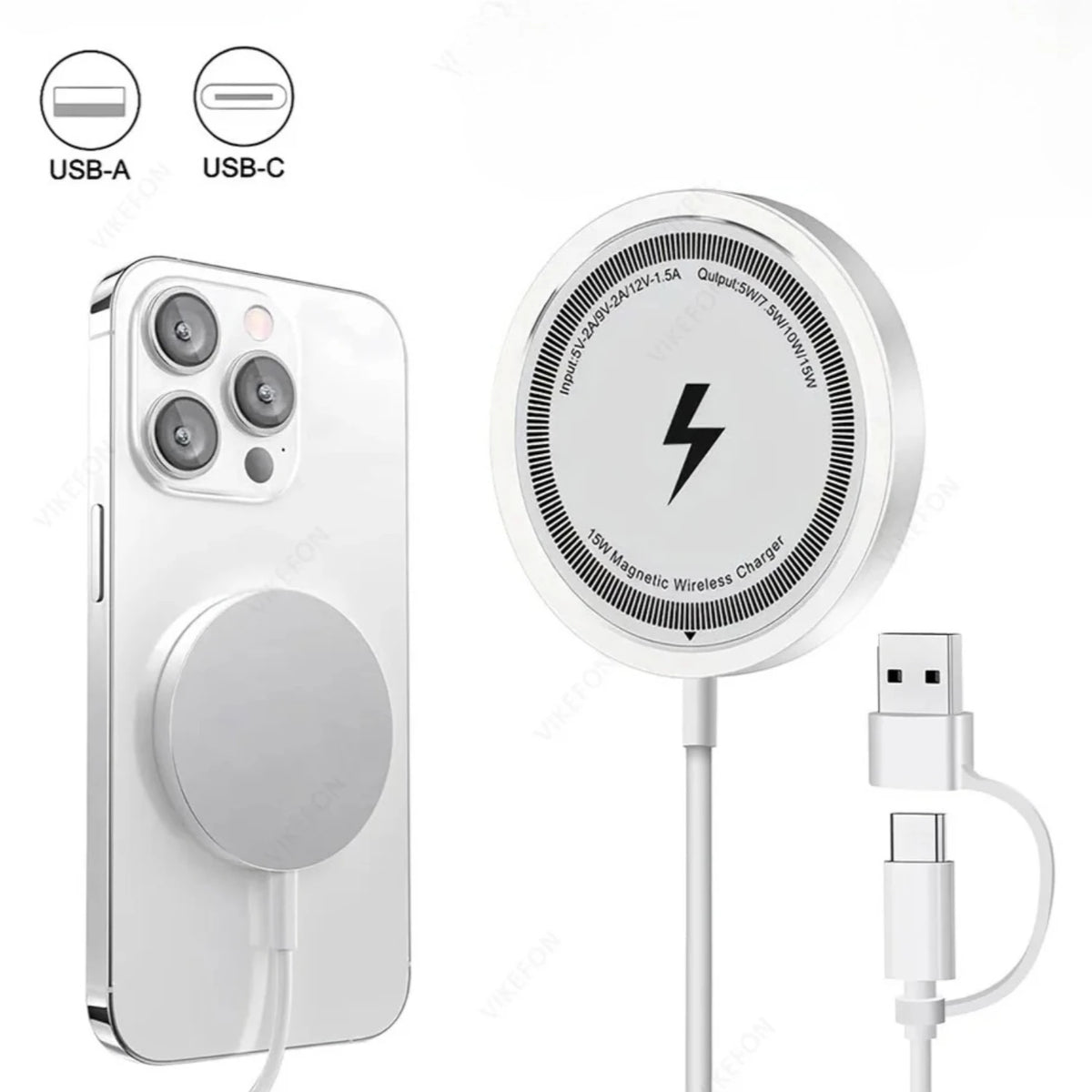 MagSafe-Style Magnetic Wireless Charger for iPhone & AirPods