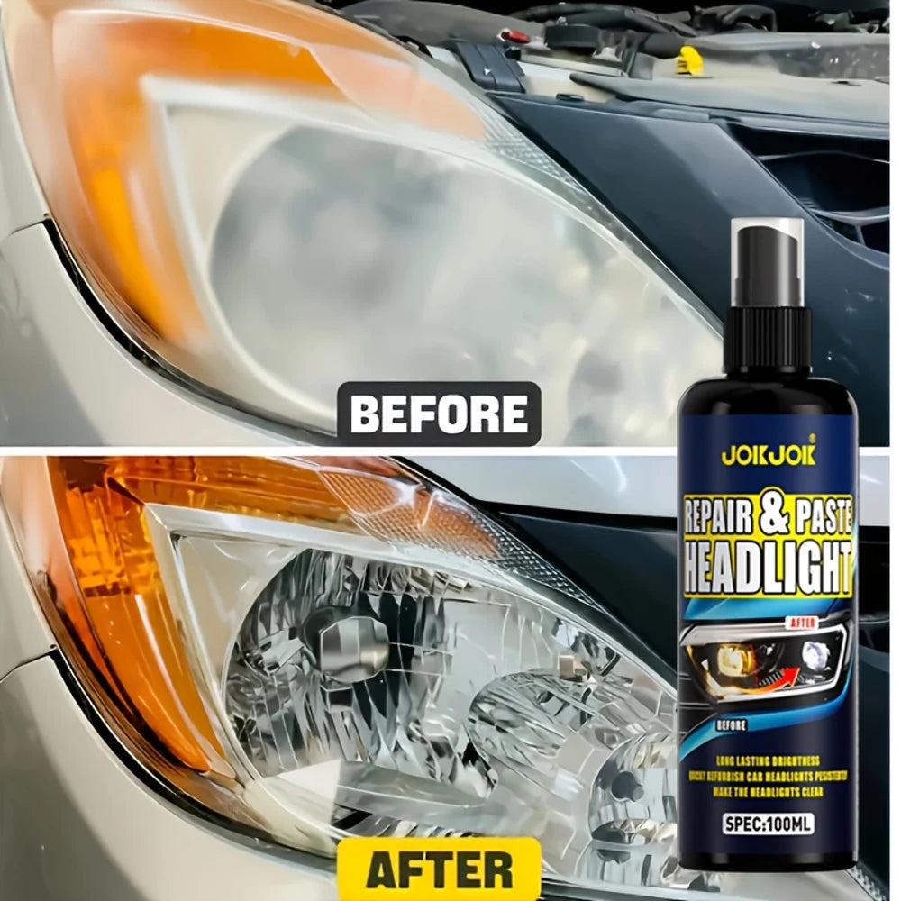 100ml Car Headlight Restoration Spray - Efficient Repair & Polish, Long-Lasting Clarity, Ideal for Automotive Lighting