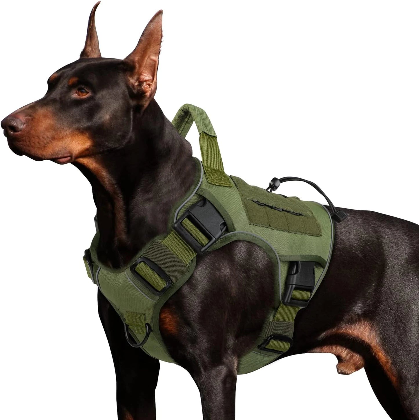 Adjustable No-Pull Tactical Dog Harness with Handle for Large Dogs - Reflective  Vest for Labrador Retriever, Siberian H