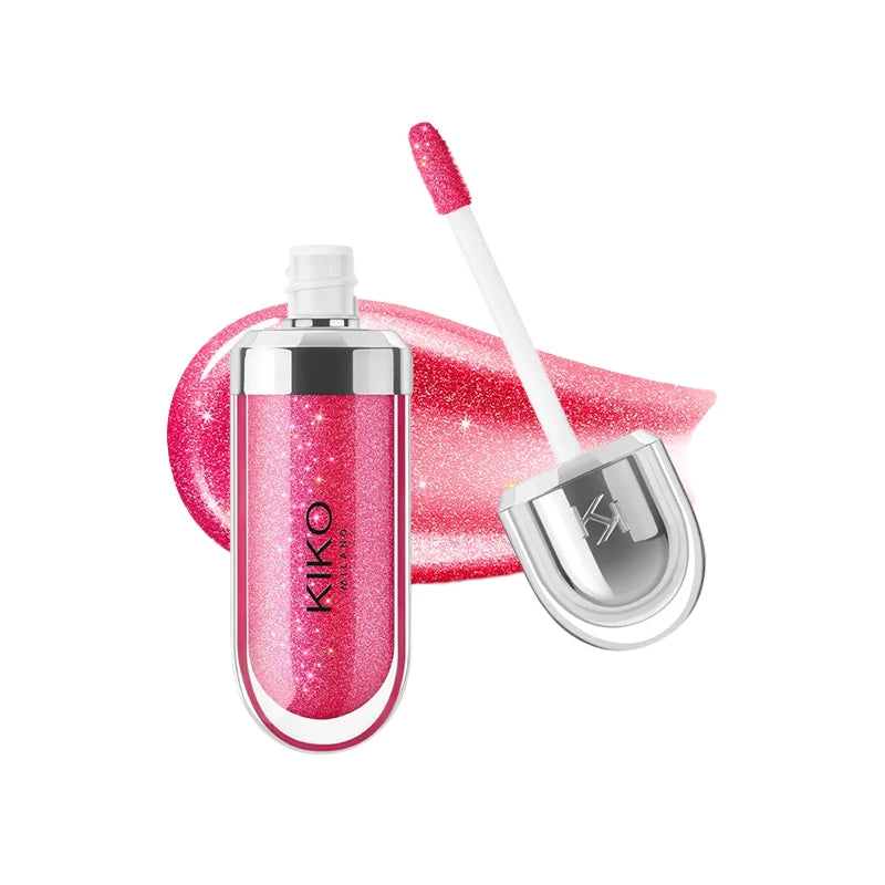 Original Kiko 3D Mirror Lip Glaze Waterproof Non Fading and Non Stick Cup Gentle Bean Paste Color Fine Shiny Point Charm Red