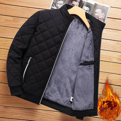 DEE MOONLY Herren-Jacke mit Muster und Reißverschluss vorne