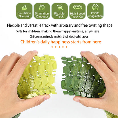 Dinosaur Magic Race Track Set – Flexible Climbing Track with Cars