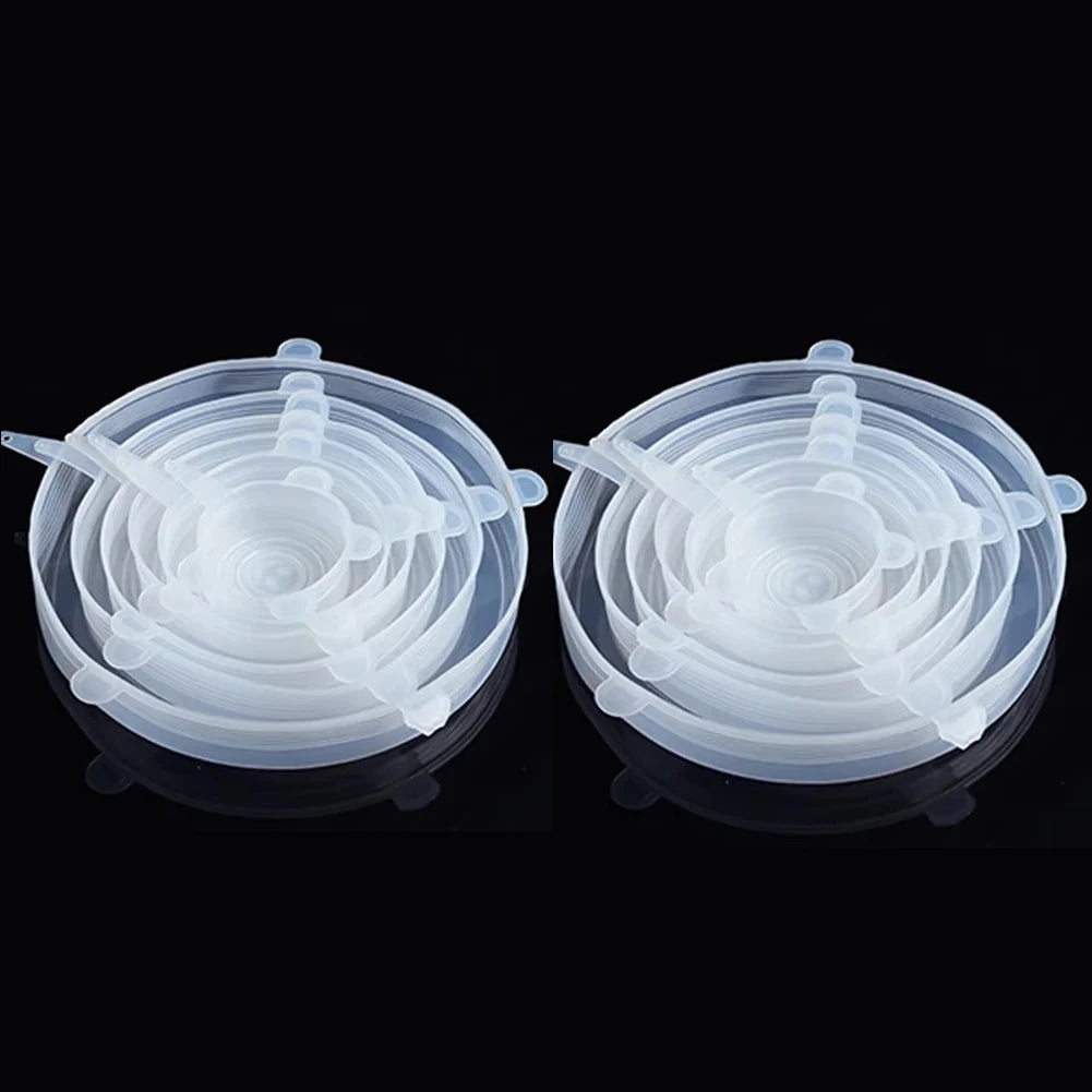 Silicone Stretch Lids – 6-Piece Reusable Food & Bowl Covers