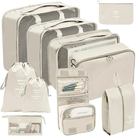 Packing Cubes Set – 7 to 10 Piece Travel Organizer Bags for Suitcase & Luggage