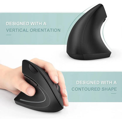 Vertical Ergonomic Wireless Mouse – 2.4 GHz, Adjustable DPI